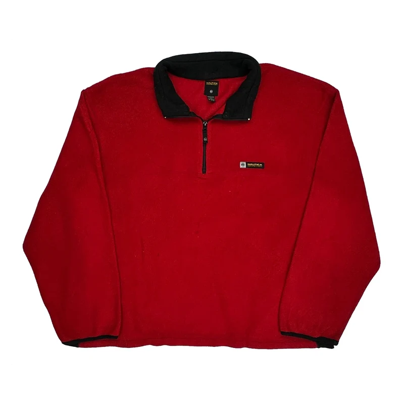 Nautica Collared Fleece - 2XL Red Polyester