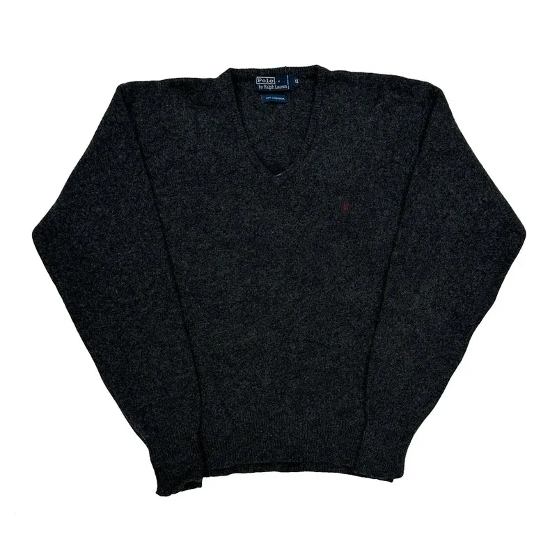 Polo By Ralph Lauren Jumper - XL Grey Wool