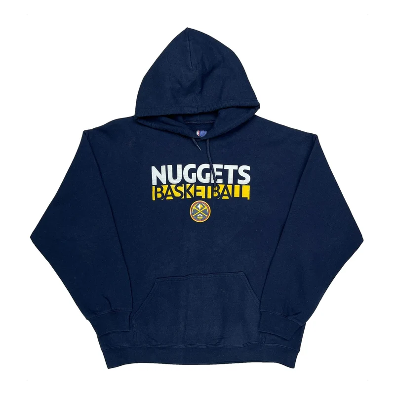 Nuggets Basketball Nba Graphic Hoodie - XL Navy Cotton