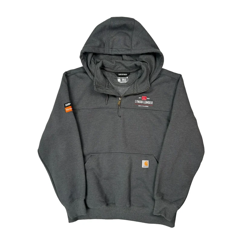 Carhartt 1/4 Zip - Large Grey Cotton Blend