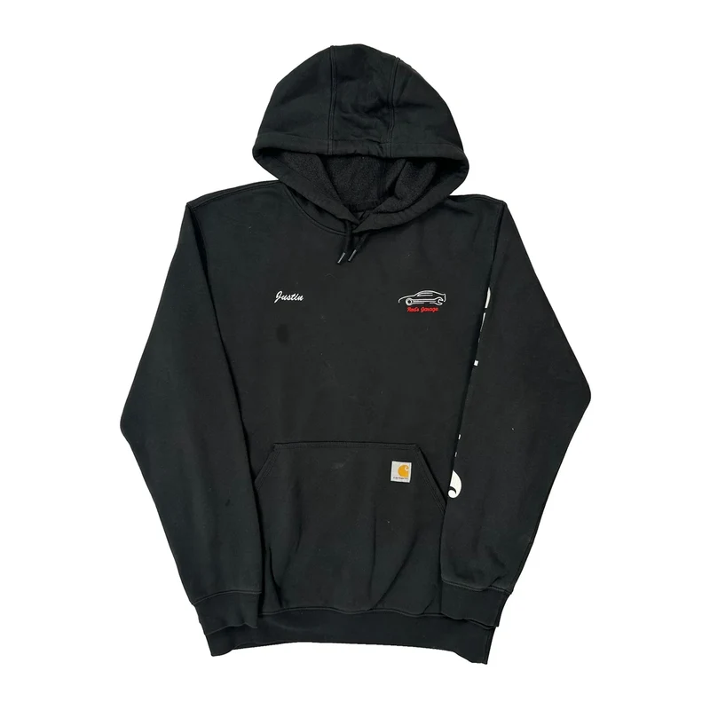 Red'S Garage Carhartt Graphic Hoodie - Medium Black Cotton
