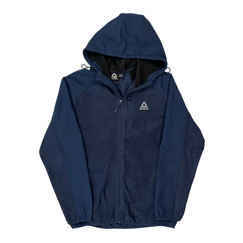 Reebok Fleece Jacket - XL Blue Polyester