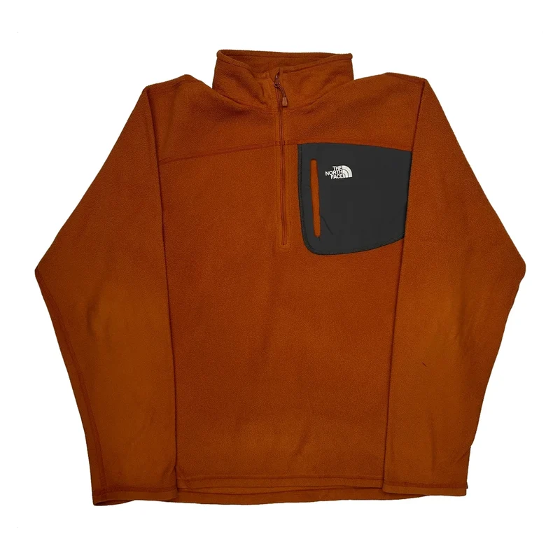 The North Face Fleece - Large Orange Polyester