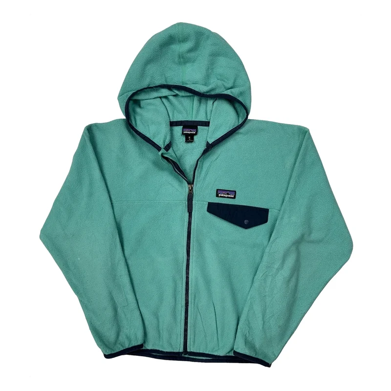 Age 10 Patagonia Fleece Jacket - Medium Green Polyester