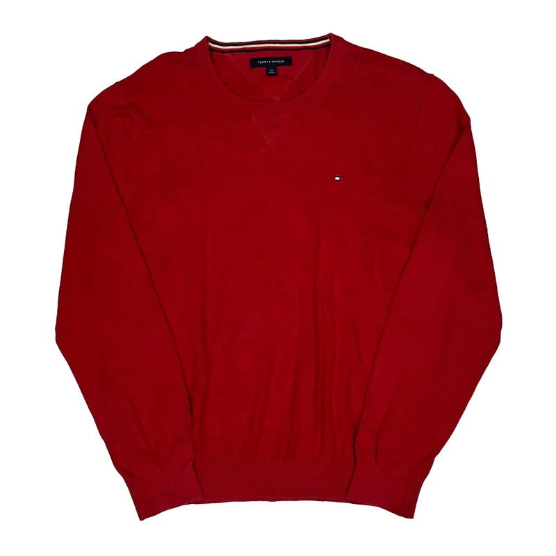Tommy Hilfiger Jumper - Large Red Cotton