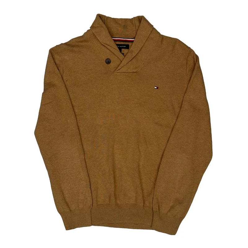 Tommy Hilfiger Jumper - Small Brown Cotton