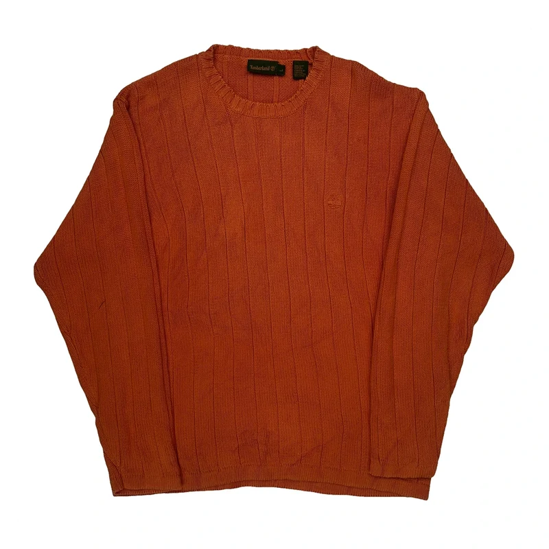 Timberland Jumper - Large Orange Cotton
