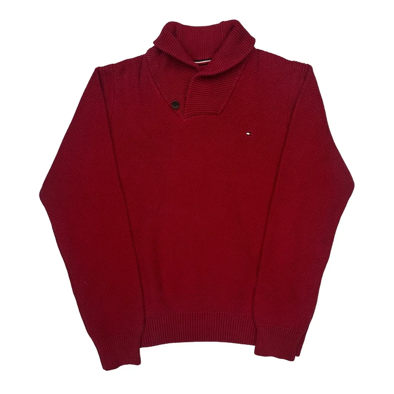 Tommy Hilfiger Jumper - Large Red Cotton