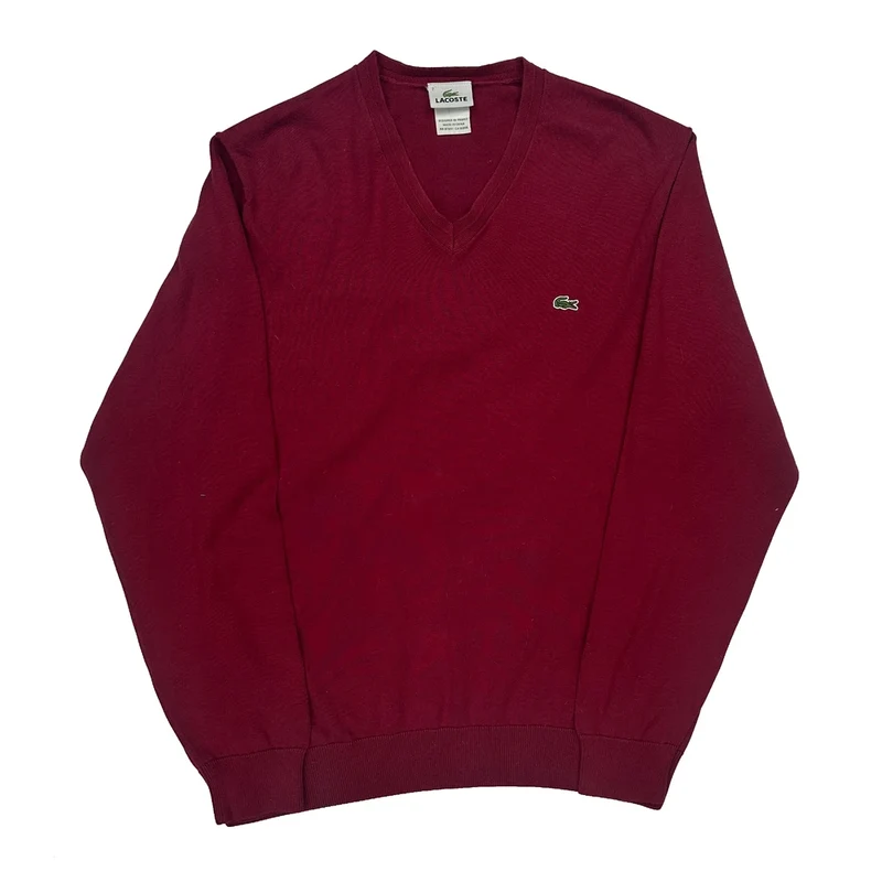 Lacoste Jumper - 2XL Red Cotton