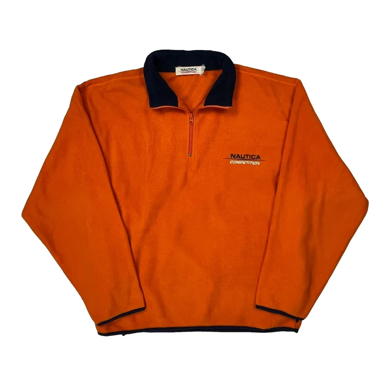 Nautica Collared Fleece - XL Orange Polyester