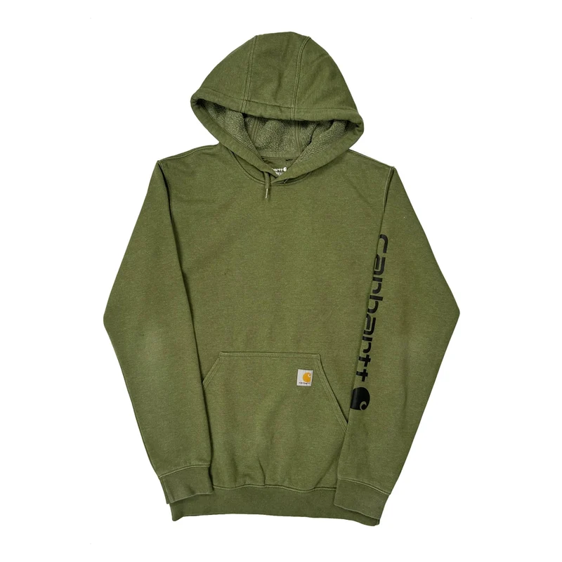 Carhartt Hoodie - Small Green Cotton
