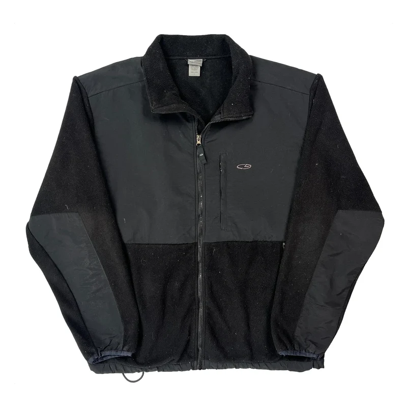 Champion Fleece Jacket - Large Black Polyester