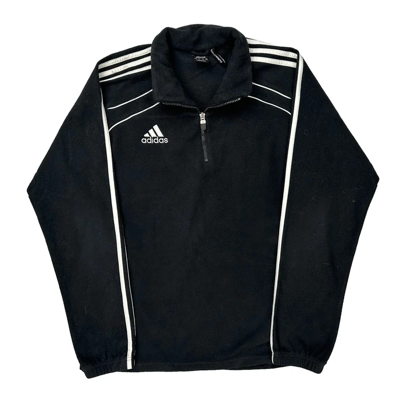 Climawarm Adidas Striped Fleece - Medium Black Polyester