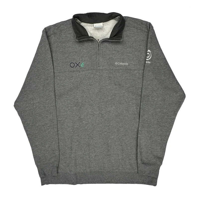 Ox6 Logo Columbia 1/4 Zip - XL Grey Polyester