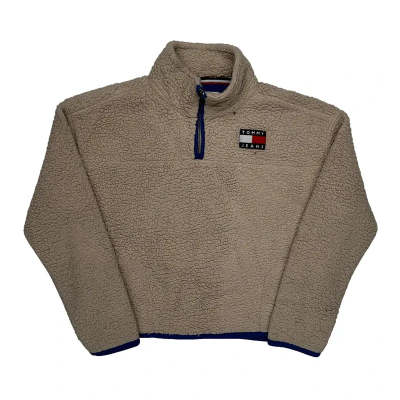 Tommy Jeans Fleece - Small Beige Polyester