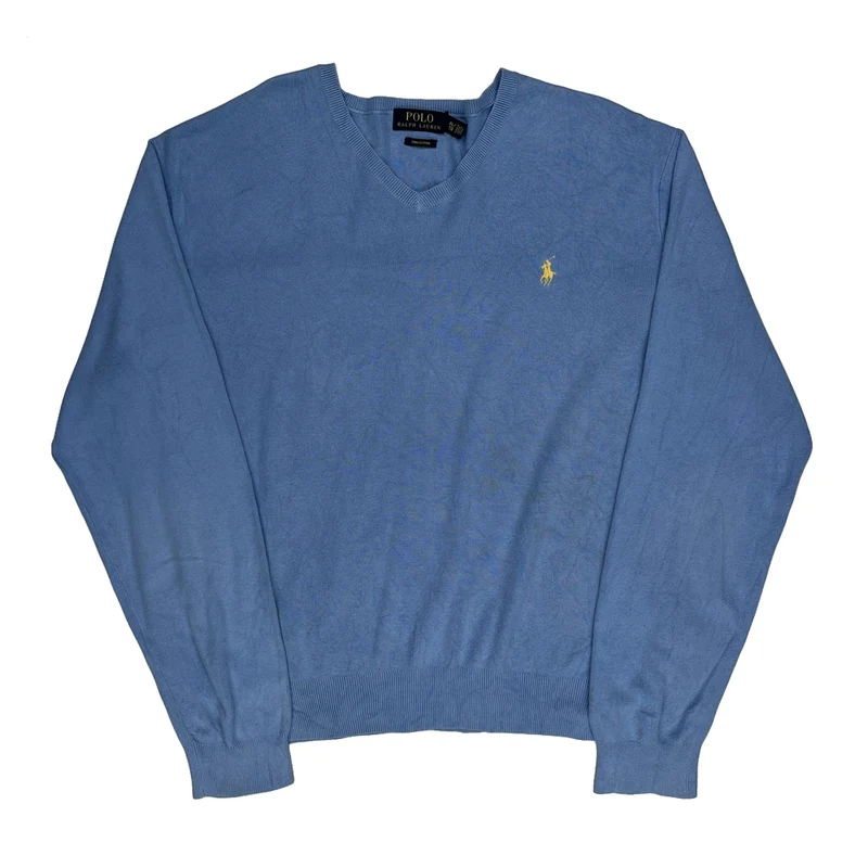 Polo By Ralph Lauren Jumper - XL Blue Cotton