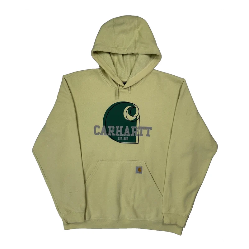 Carhartt Hoodie - Large Cream Cotton