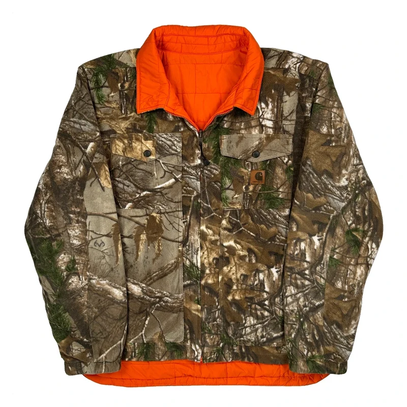 Reversible Carhartt Camo Realtree Jacket - Large Camo Polyester