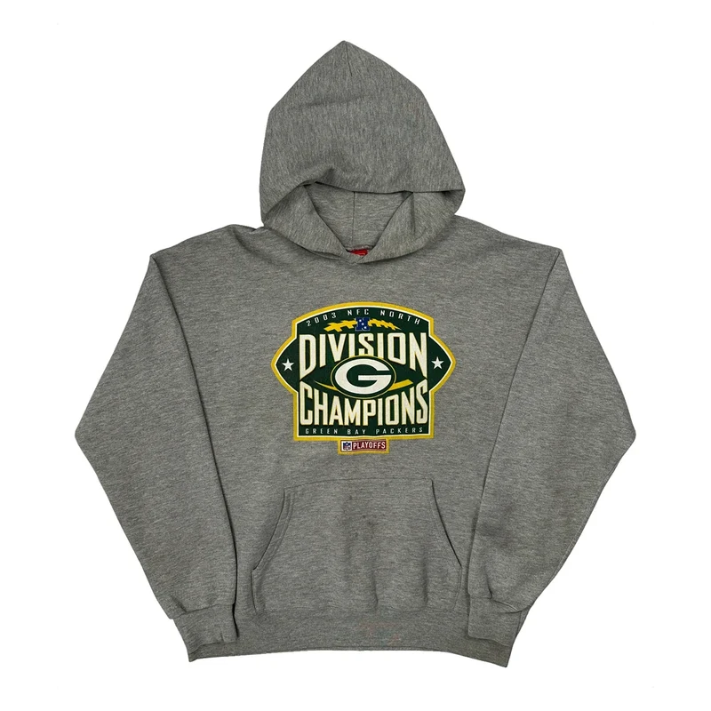 Green Bay Packers Nfl Hoodie - Large Grey Cotton