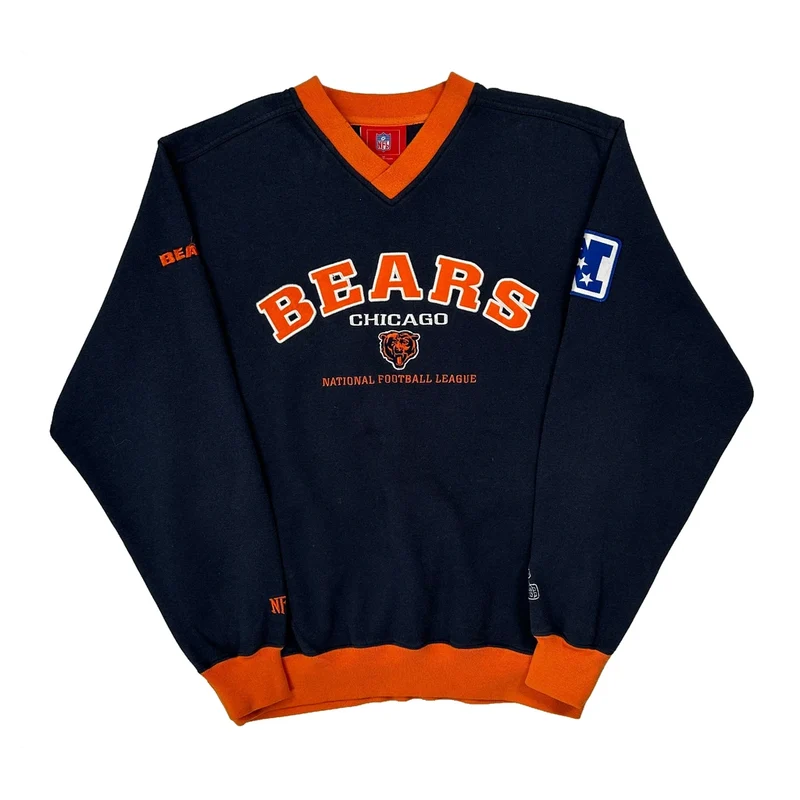 Chicago Bears Nfl Sweatshirt - Medium Navy Cotton