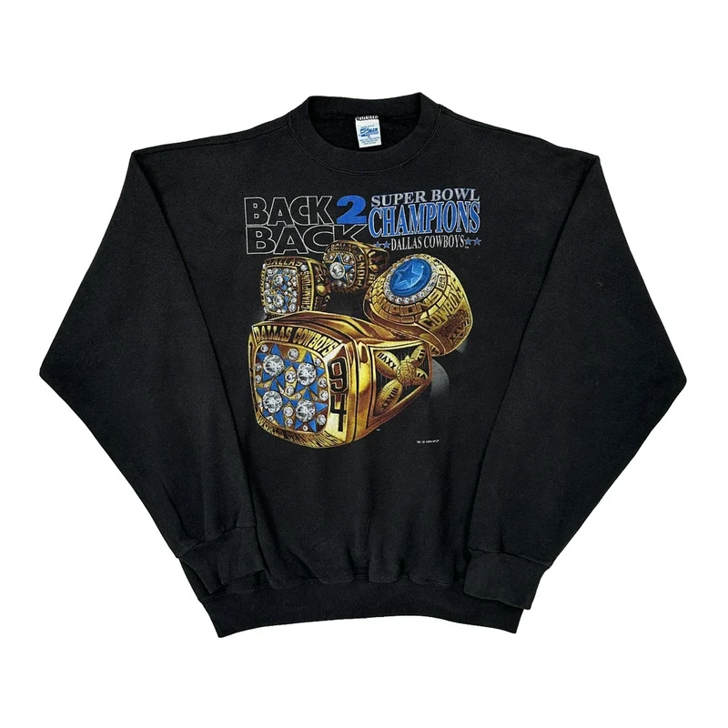 Made In USA Dallas Cowboys Salem Nfl Sweatshirt - XL Black Cotton Blend