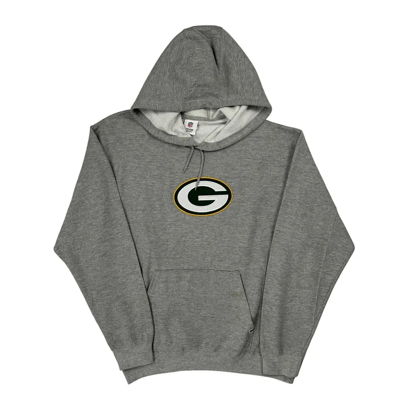 Green Bay Packers N.F.L. Team Apparel Hoodie - XL Grey Cotton Blend