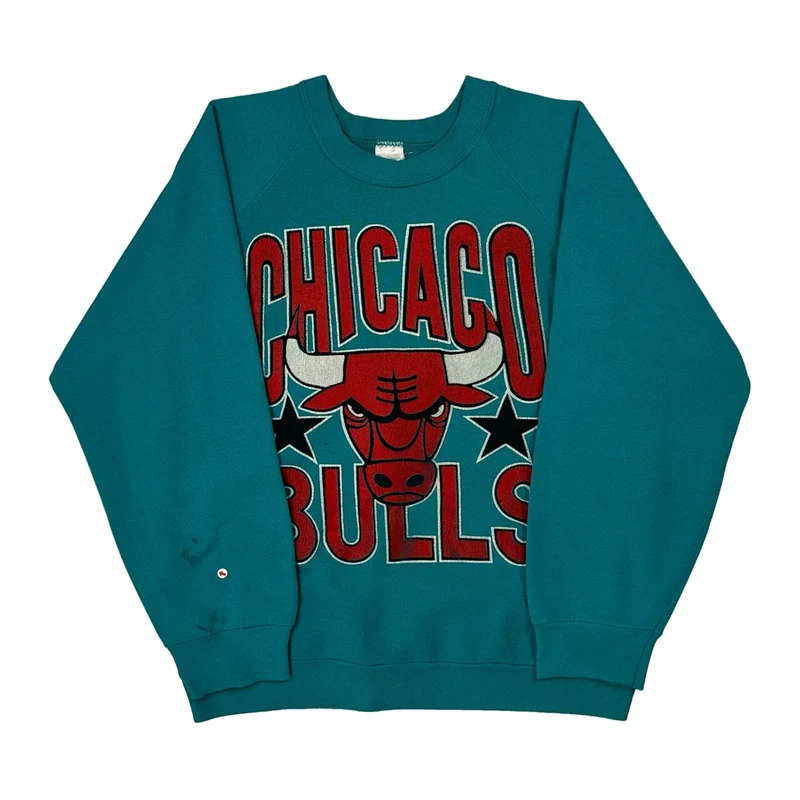 Chicago Bulls Chicago Bulls Nba Sweatshirt - Medium Teal Cotton
