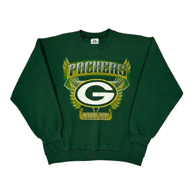 Green Bay Packers Tee Jays Nfl Sweatshirt - Large Green Polyester Blend