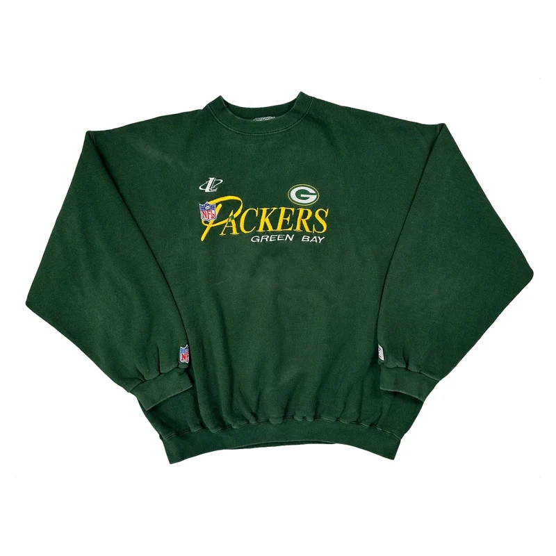 Green Bay Packers Logo Athletics Nfl Sweatshirt - XL Green Cotton