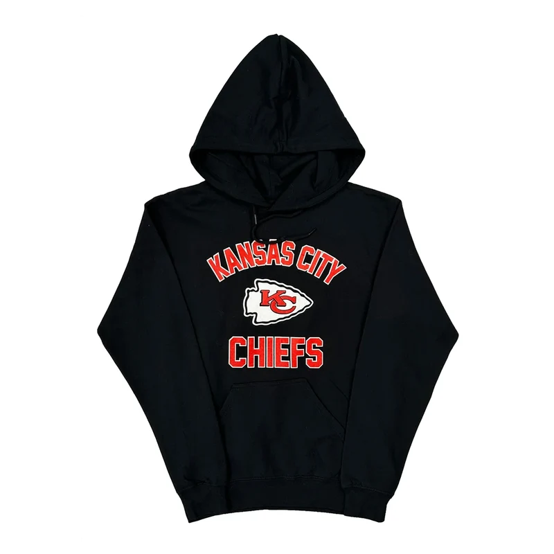Kansas City Chiefs N.F.L. Team Apparel Hoodie - Small Black Cotton Blend