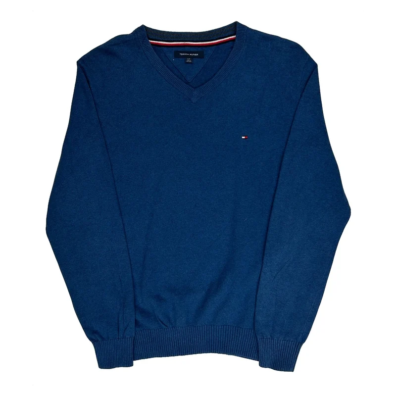Tommy Hilfiger Jumper - Large Blue Cotton
