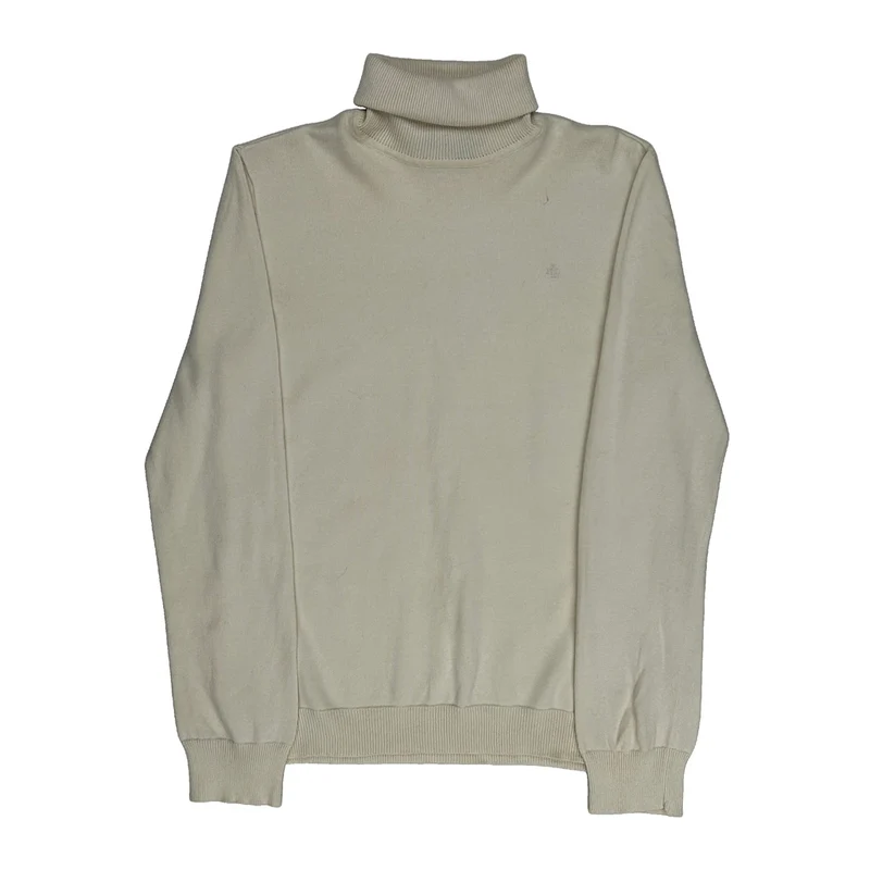 Ralph Lauren Roll Neck Jumper - Medium Cream Cotton