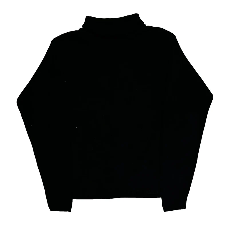 Woolrich Roll Neck Jumper - Medium Black Cotton