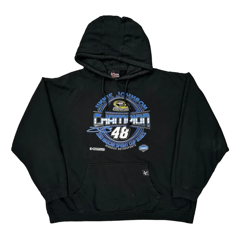 Jimmie Johnson Chase Authentics Nascar Hoodie - 2XL Black Cotton Blend