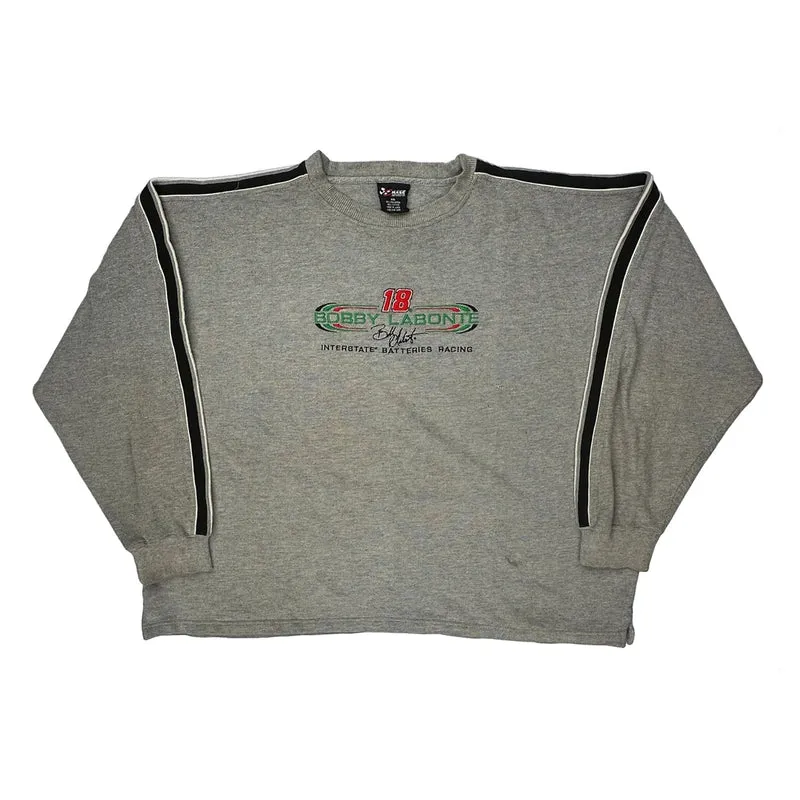Interstate Batteries Racing Chase Authentics Nascar Sweatshirt - 2XL Grey Polyester Blend