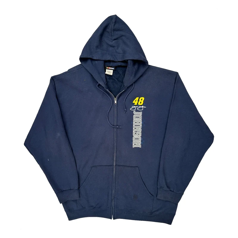 Jimmie Johnson Nascar Hoodie - 2XL Navy Cotton Blend