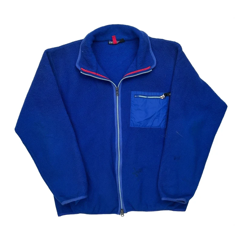 Made In USA Patagonia Fleece Jacket - XL Blue Polyester
