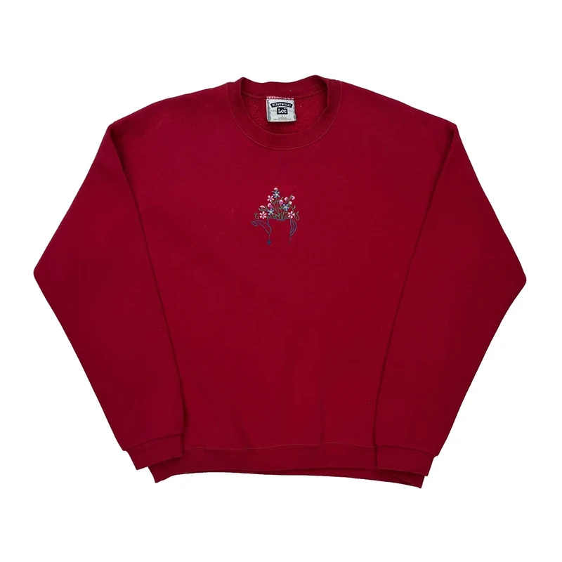 Lee Sweatshirt - Large Red Cotton