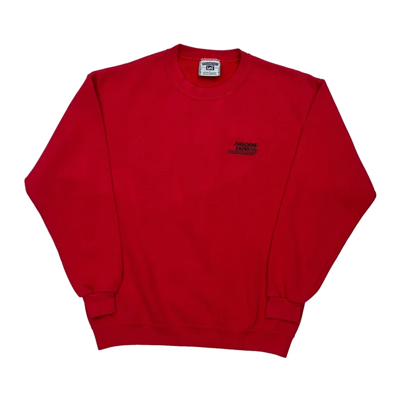Airborne Express Lee Sweatshirt - Large Red Cotton