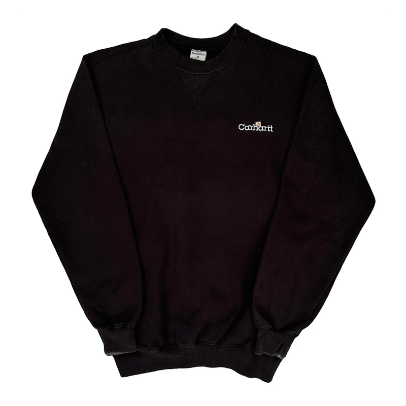 Carhartt Sweatshirt - Medium Black Cotton Blend