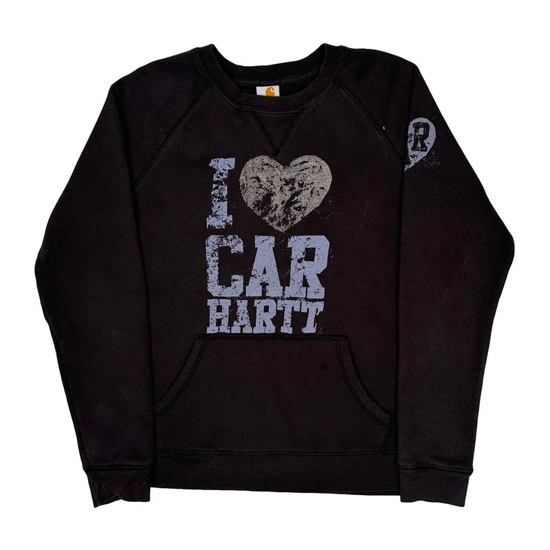 Carhartt Sweatshirt - Medium Black Cotton Blend