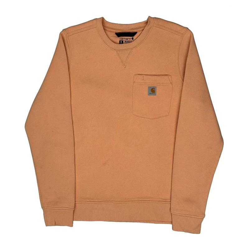 Carhartt Sweatshirt - Medium Orange Cotton