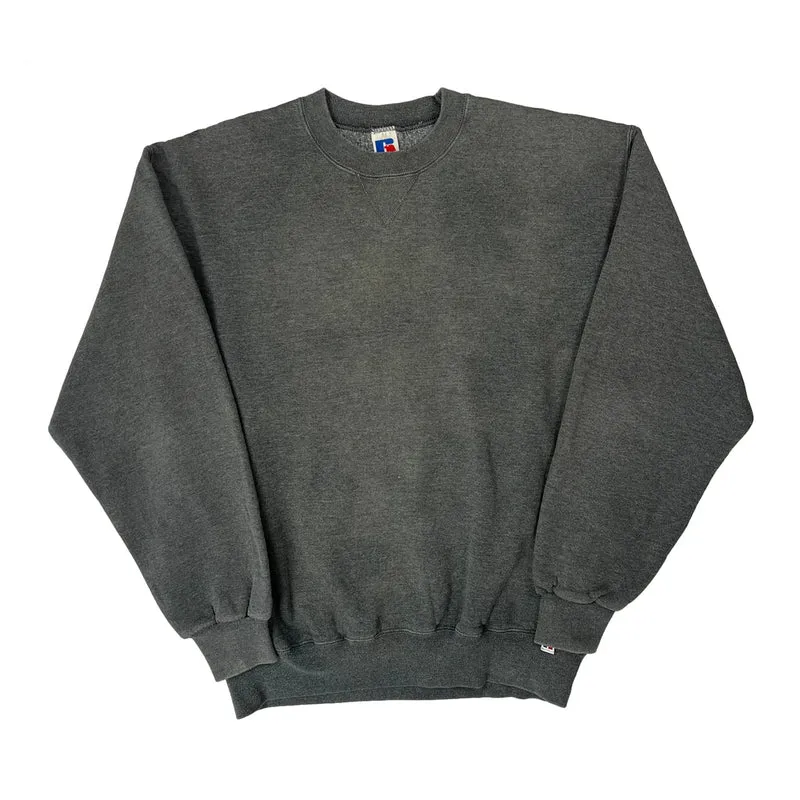 Russell Athletic Sweatshirt - Large Grey Cotton
