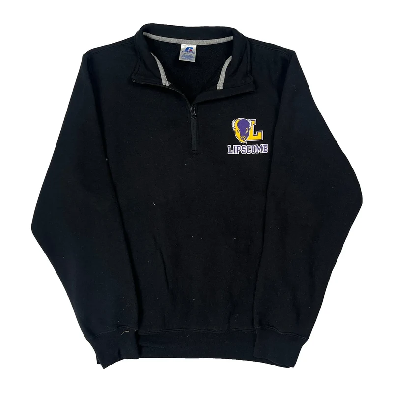 Lipscomb University Russell Athletic College 1/4 Zip - Medium Black Cotton Blend