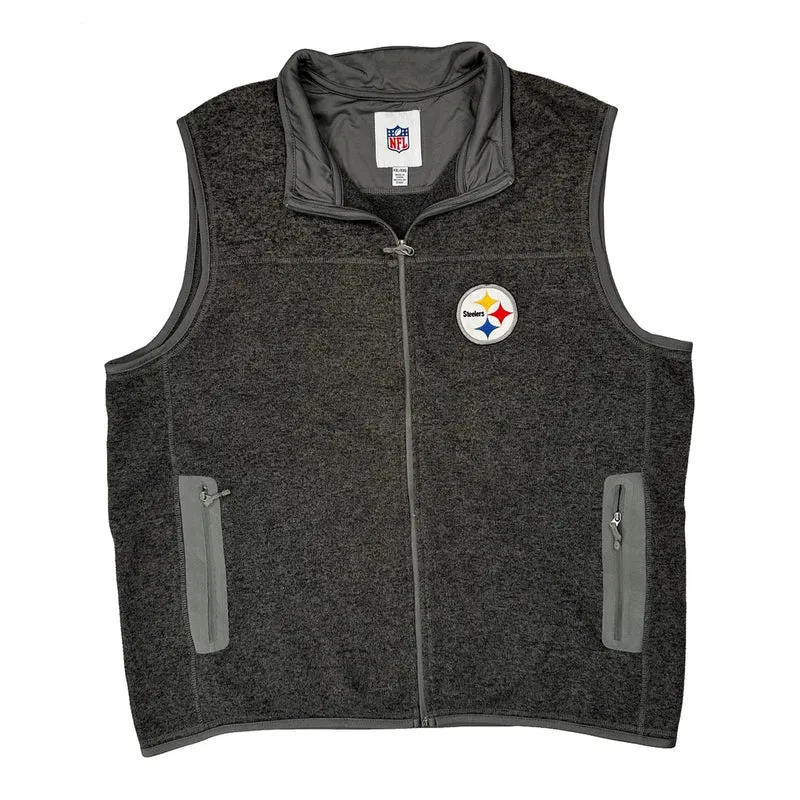 Steelers Nfl Gilet - 2XL Grey Polyester