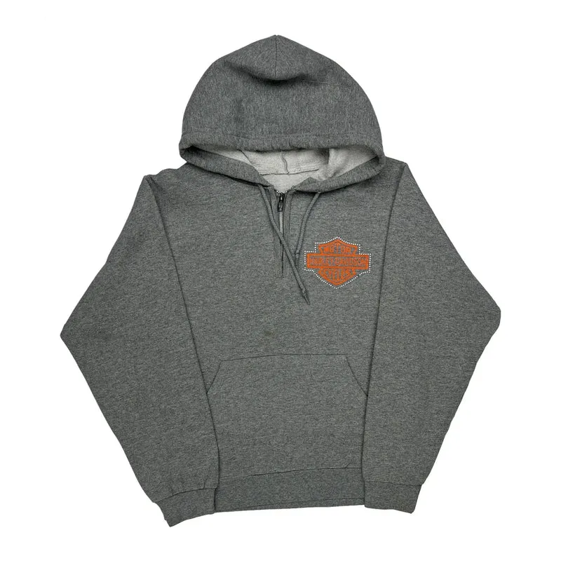An American Legend Harley Davidson Graphic Hoodie - XS Grey Cotton Blend