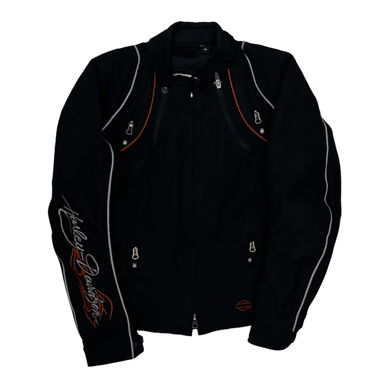 Riding Gear Harley Davidson Graphic Jacket - XS Black Polyester