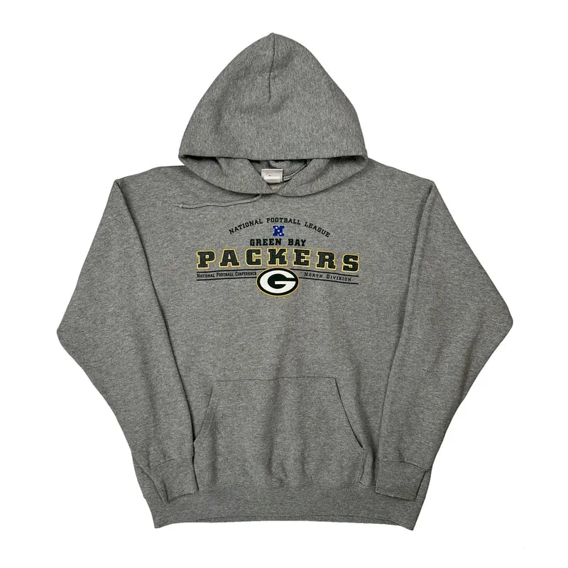 Green Bay Packers Nfl Hoodie - No Size Grey Cotton