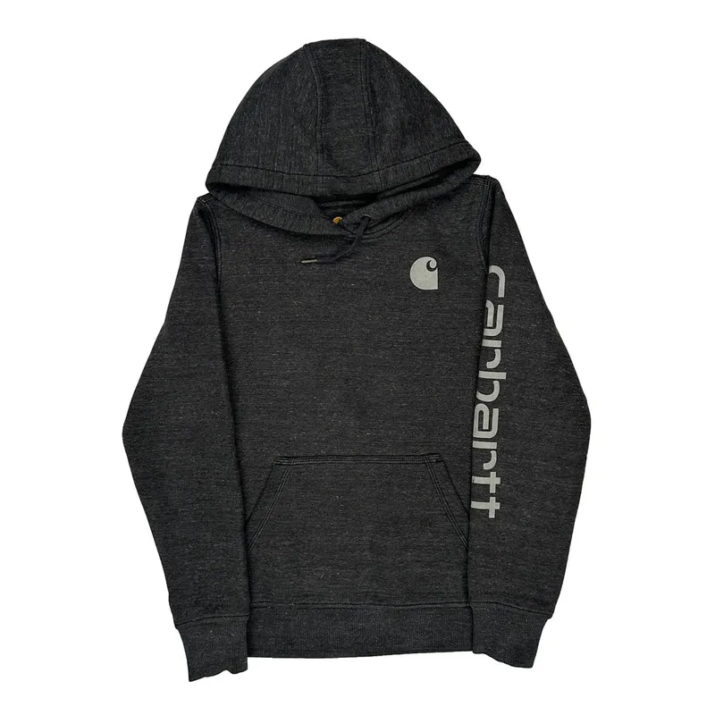 Carhartt Hoodie - Small Grey Cotton Blend
