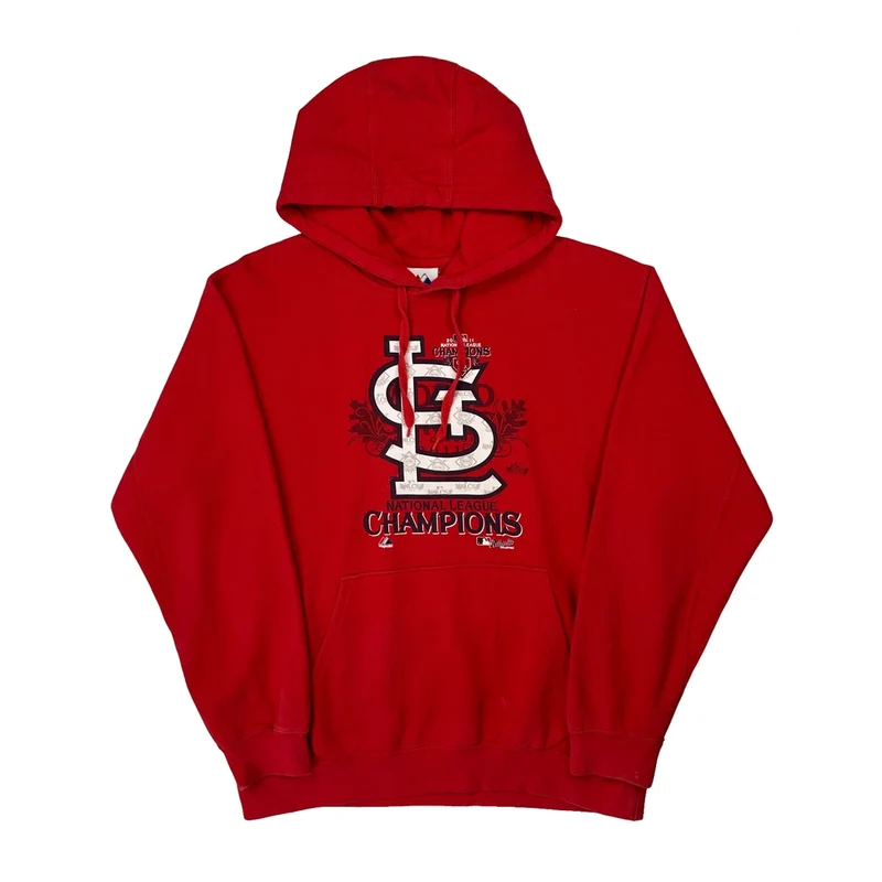 St. Louis Cardinals Majestic Mlb Hoodie - Large Red Cotton